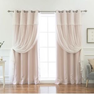 NEW Solid Blackout Curtain Set – Dusty Pink – 52" W x 96" L – 2 Curtains